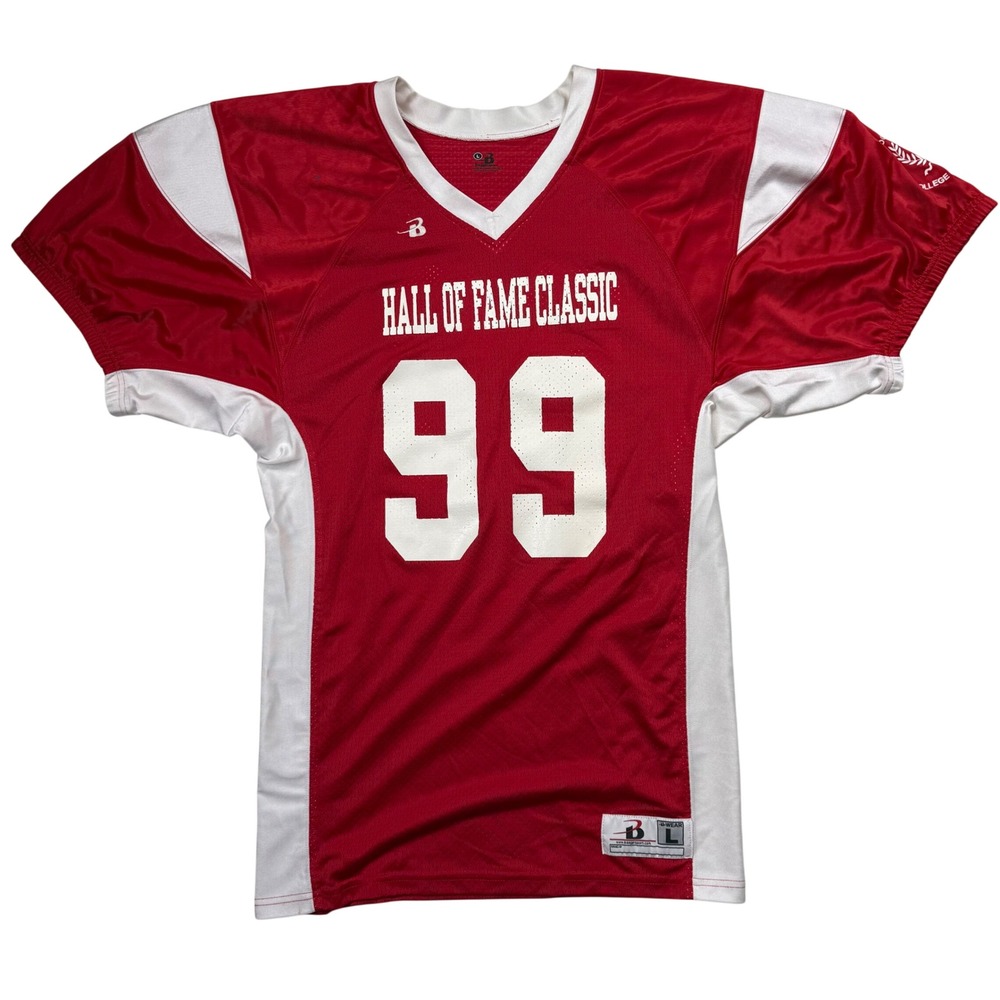Badger Sport Kids Red White Hall of Fame Classic 99 Football Jersey Large